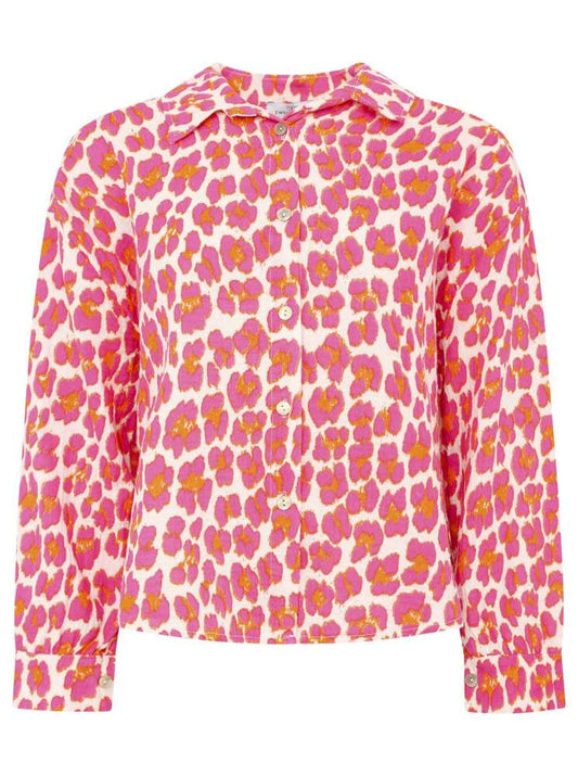 💕 Zwillingsherz Hemd Kurz "Leo" Musselin Pink Orange