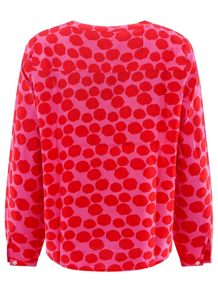 💕 Zwillingsherz Bluse "Pünktchen" Viskose Pink