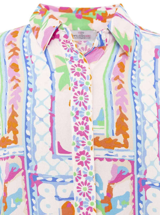 💕 Zwillingsherz Bluse "Papagei Paradise" Viskose Bunt