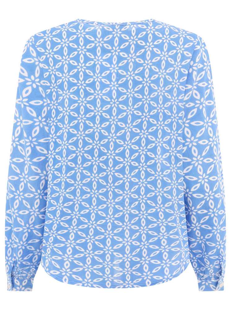 💕 Zwillingsherz Bluse "Stargazing" Viskose Mittelblau