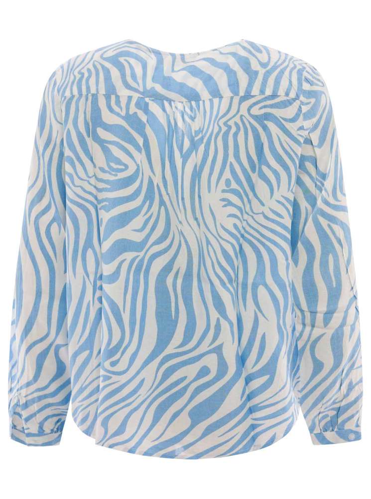 💕 Zwillingsherz Bluse "Zebra" Blau