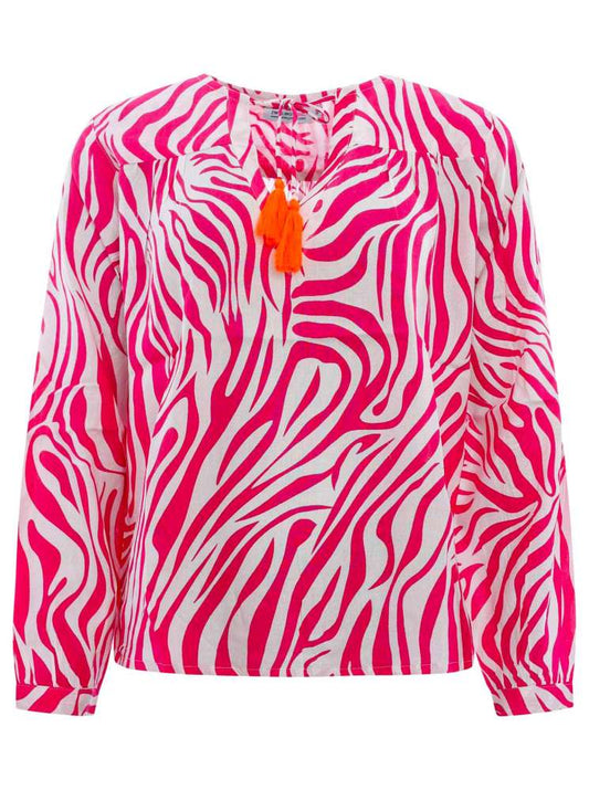 💕 Zwillingsherz Bluse "Zebra" PInk