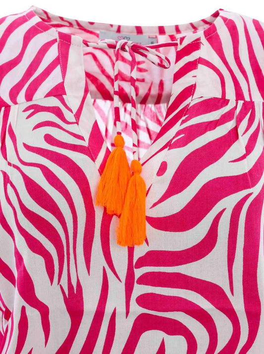 💕 Zwillingsherz Bluse "Zebra" PInk