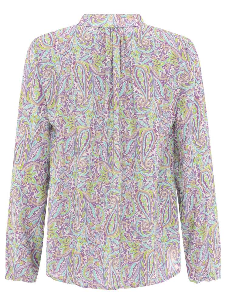 💕 Zwillingsherz Bluse One size "Blätter und Blüten" Flieder
