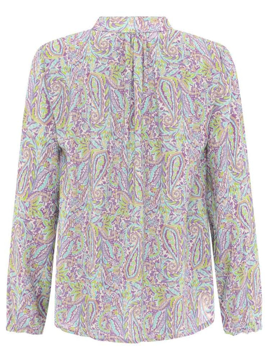💕 Zwillingsherz Bluse One size "Blätter und Blüten" Flieder