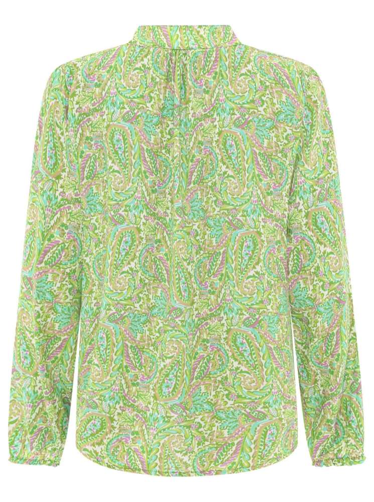 💕 Zwillingsherz Bluse One size "Blätter und Blüten" Grün