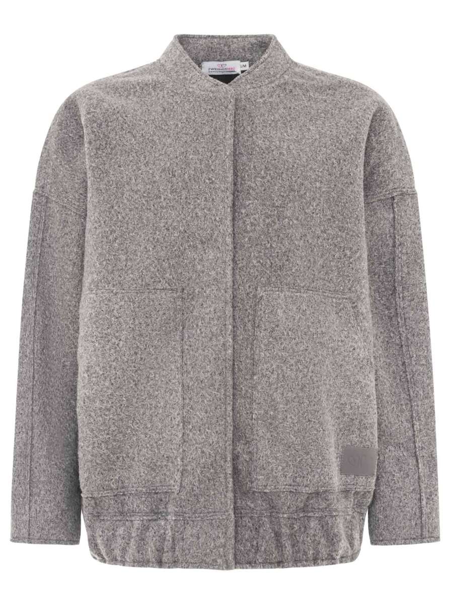💕 Zwillingsherz Bomberjacke "Cozy" Jacke Grau