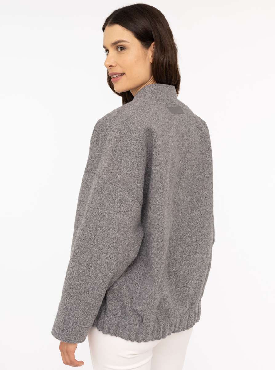 💕 Zwillingsherz Bomberjacke "Cozy" Jacke Grau
