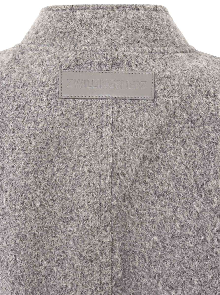 💕 Zwillingsherz Bomberjacke "Cozy" Jacke Grau