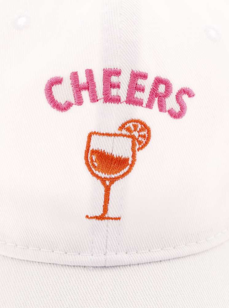 💕 Zwillingsherz Cap "Cheers" Weiß