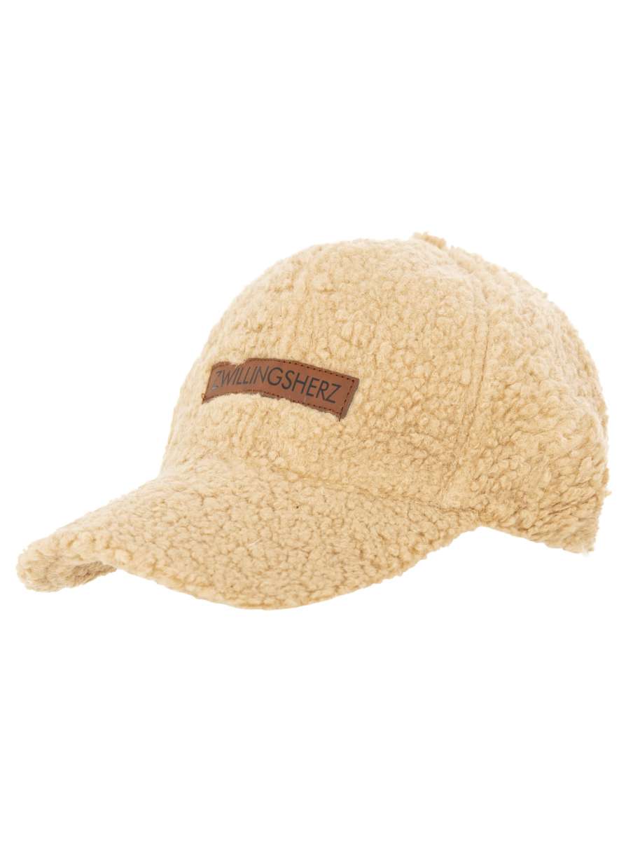 💕 Zwillingsherz Cap Teddy "Patch" Beige