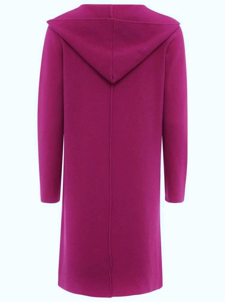 💕 Zwillingsherz Strickjacke "Janina Basic" Strickmantel offen Magenta