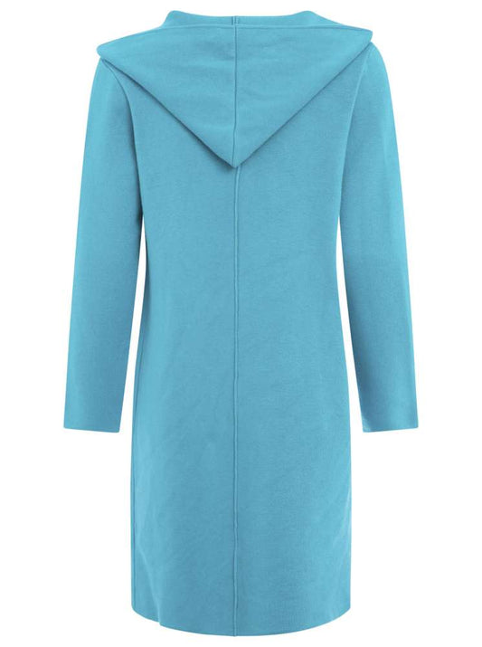 💕 Zwillingsherz Strickjacke "Janina Basic" Strickmantel offen Türkis
