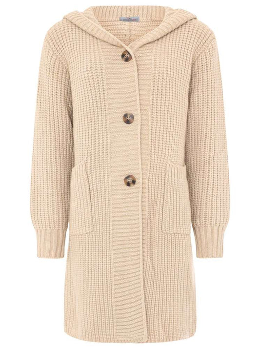💕 Zwillingsherz Strickjacke "Katinka" Strickmantel Knöpfe Beige