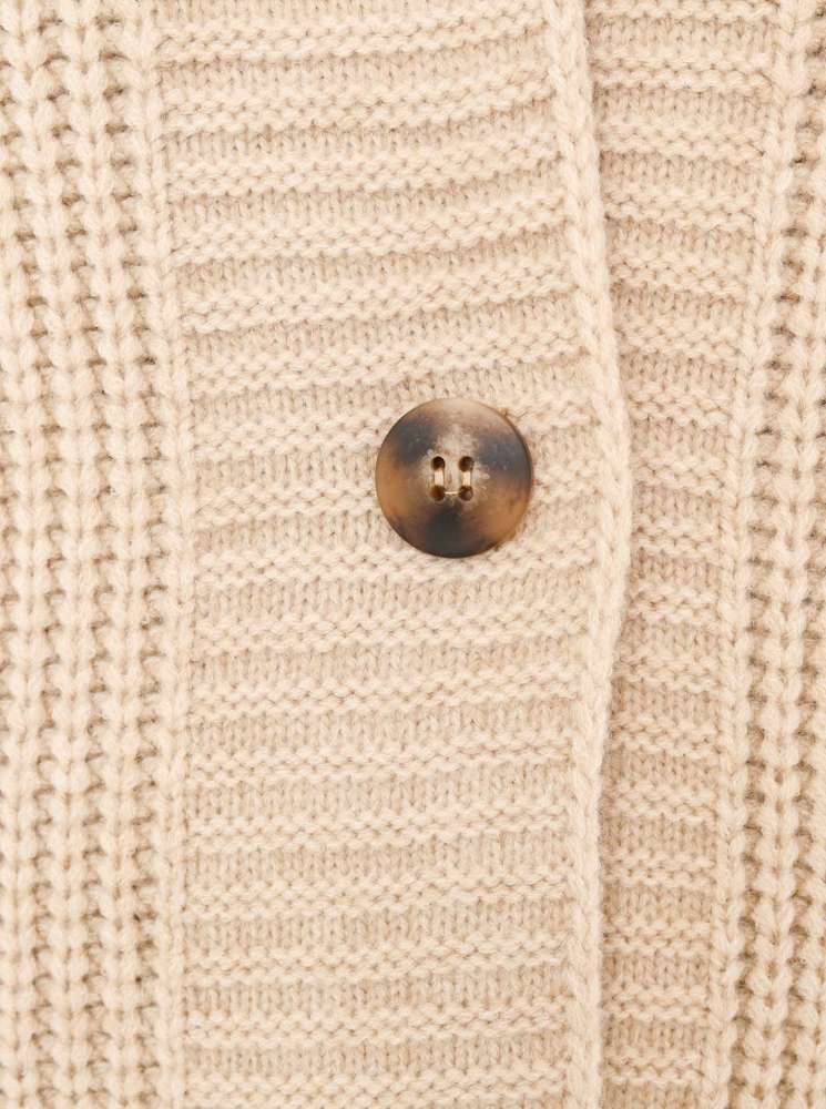 💕 Zwillingsherz Strickjacke "Katinka" Strickmantel Knöpfe Beige