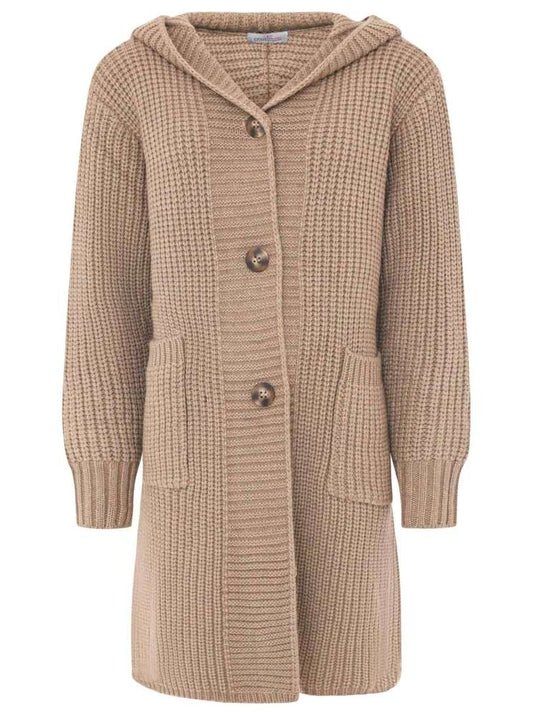 💕 Zwillingsherz Strickjacke "Katinka" Strickmantel Knöpfe Braun