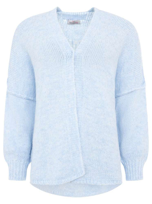 💕 Zwillingsherz Cardigan Strickjacke "Kirsche" Hellblau
