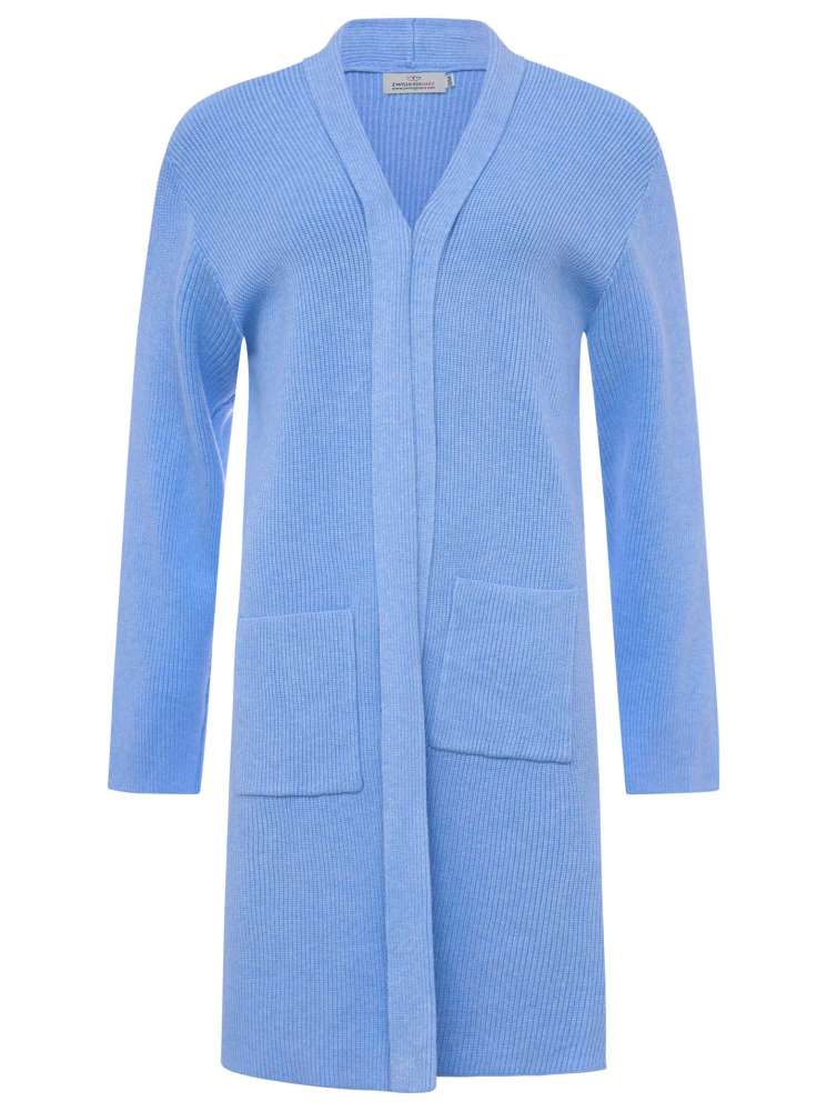 💕 Zwillingsherz Strickjacke "Pauleen" Viskose Hellblau