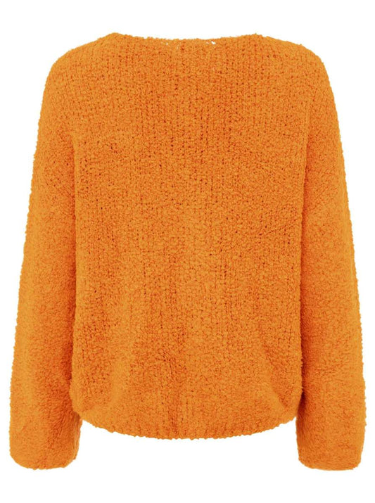💕 Zwillingsherz Kuschel Cardigan "Plüsch" Strickjacke Wolle Orange