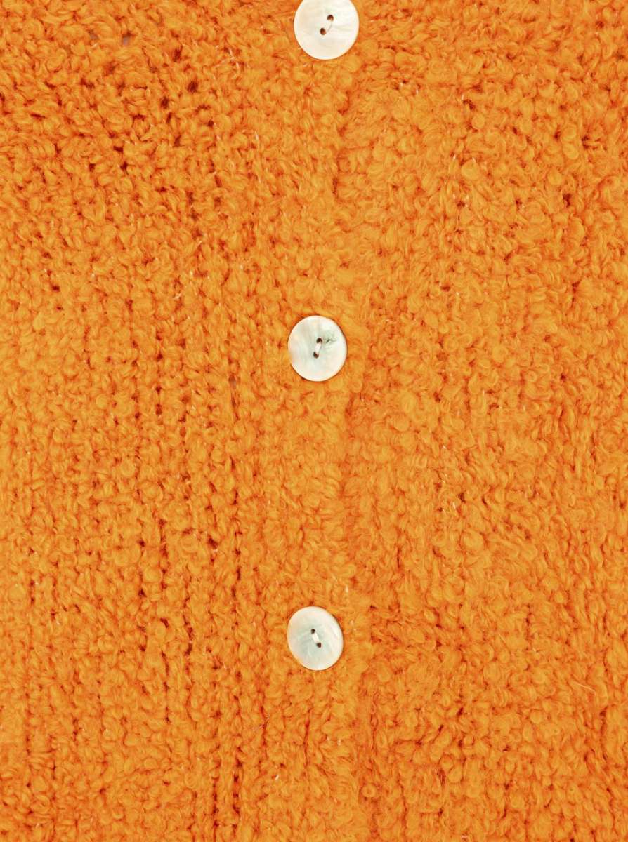 💕 Zwillingsherz Kuschel Cardigan "Plüsch" Strickjacke Wolle Orange