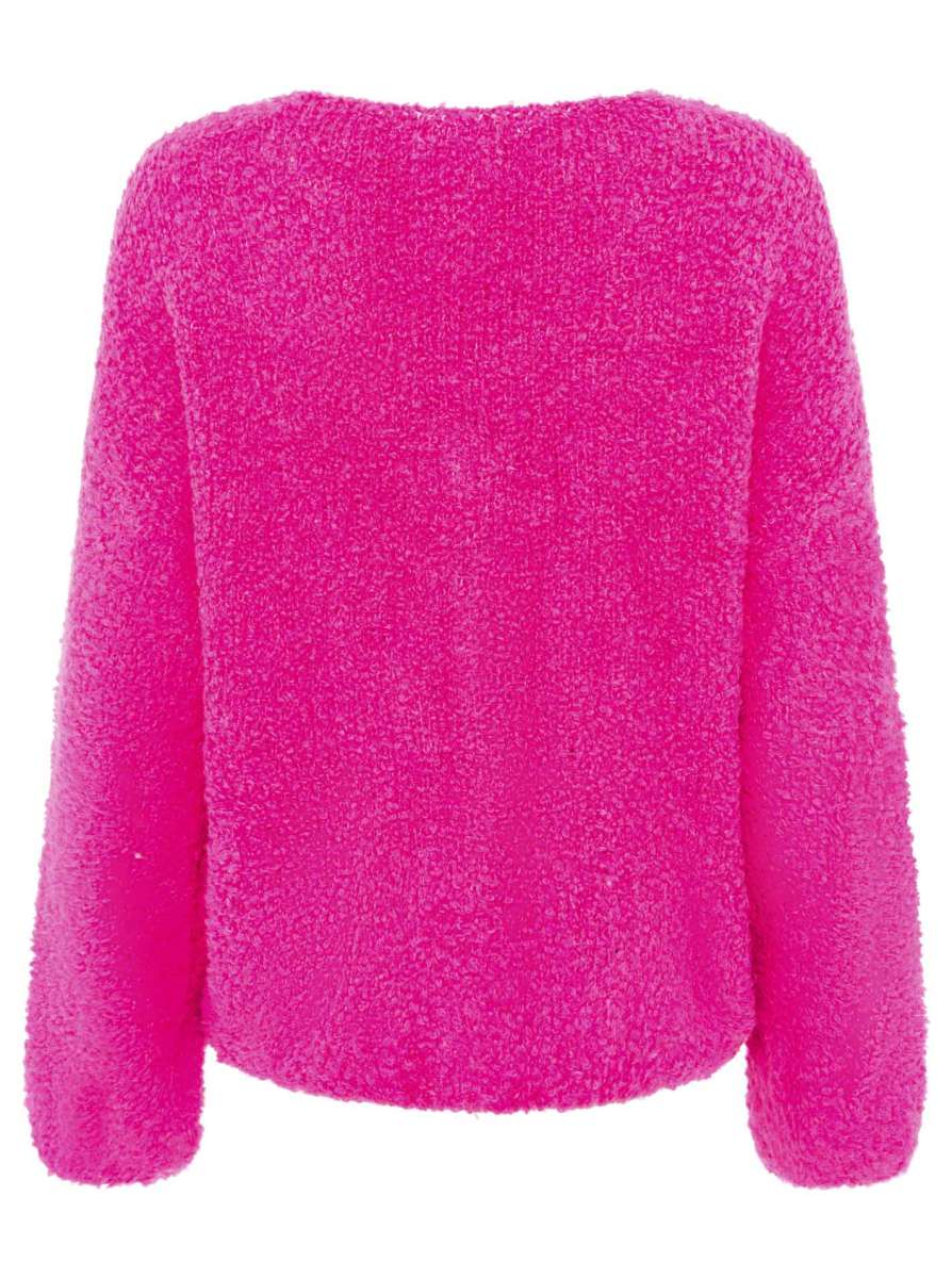 💕 Zwillingsherz Kuschel Cardigan "Plüsch" Strickjacke Wolle Pink