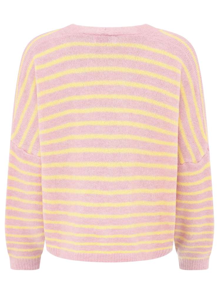 💕 Zwillingsherz Strickjacke "Streifen" Rosa