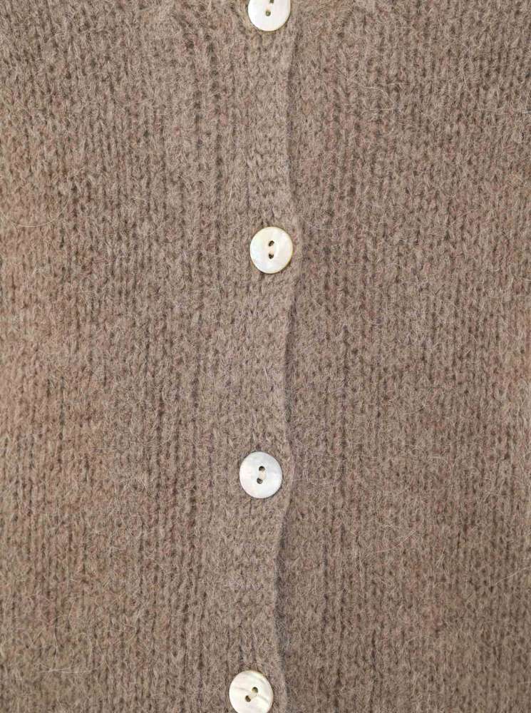 💕 Zwillingsherz Strickjacke kurz "Uni" Wolle Olive