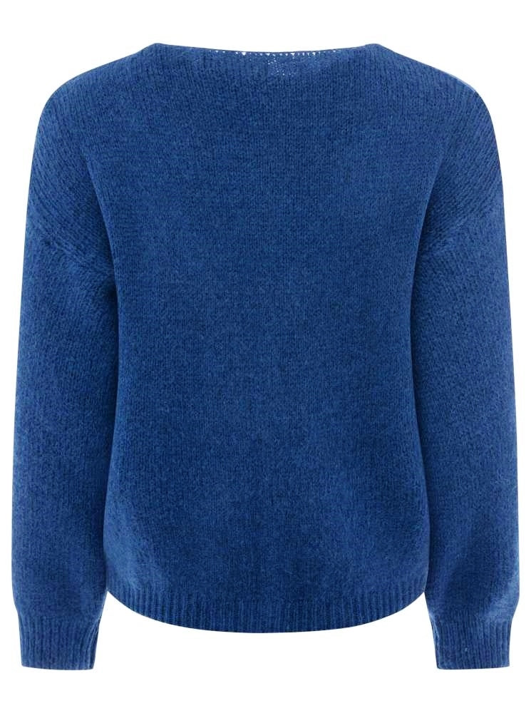 💕 Zwillingsherz Strickjacke kurz "Uni" Wolle Navy