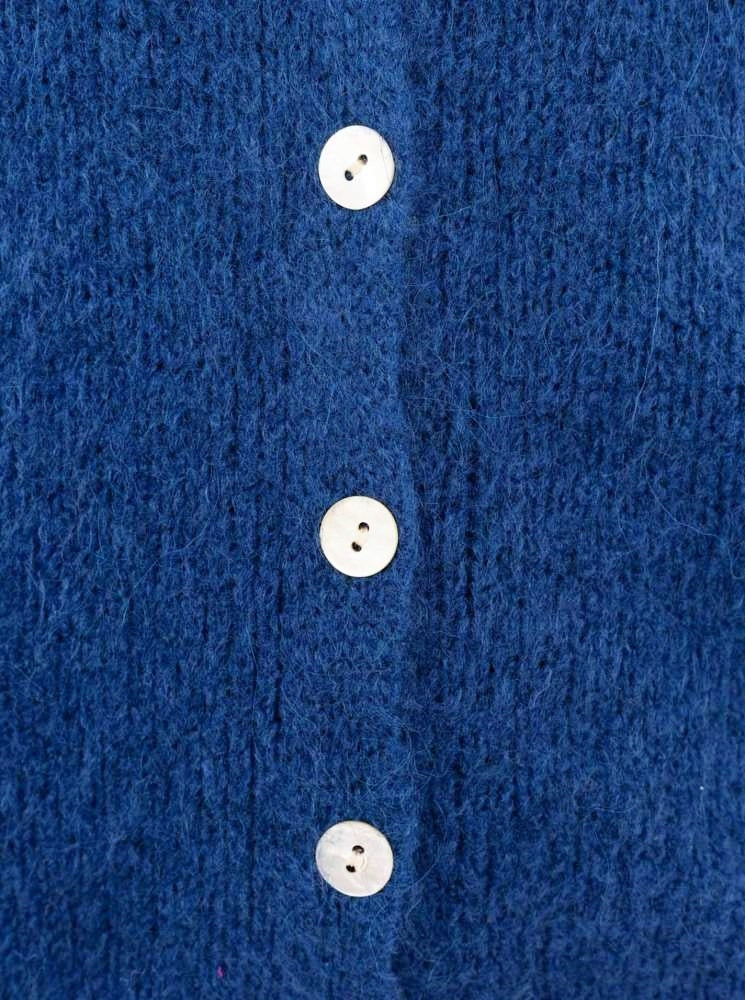 💕 Zwillingsherz Strickjacke kurz "Uni" Wolle Navy