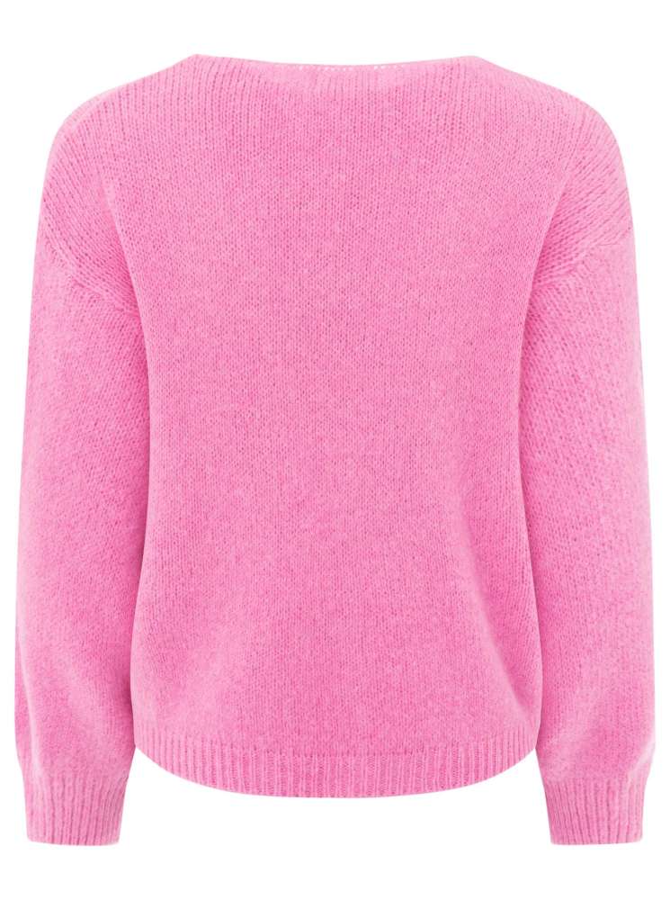 💕 Zwillingsherz Strickjacke kurz "Uni" Wolle Rosa
