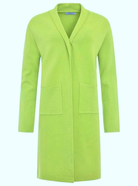 💕 Zwillingsherz Strickjacke "Jessy 2.0" Kragen Apfelgrün