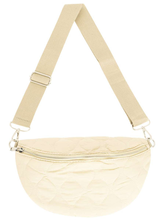 💕 Zwillingsherz Crossbody "Stepp" Tasche Crema