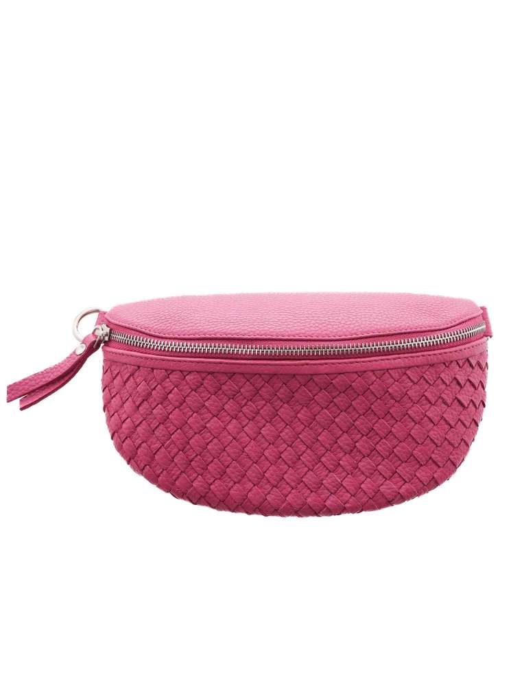 Crossbodybag Tasche Bauchtasche "FlorenzZH" 100 % Leder Pink