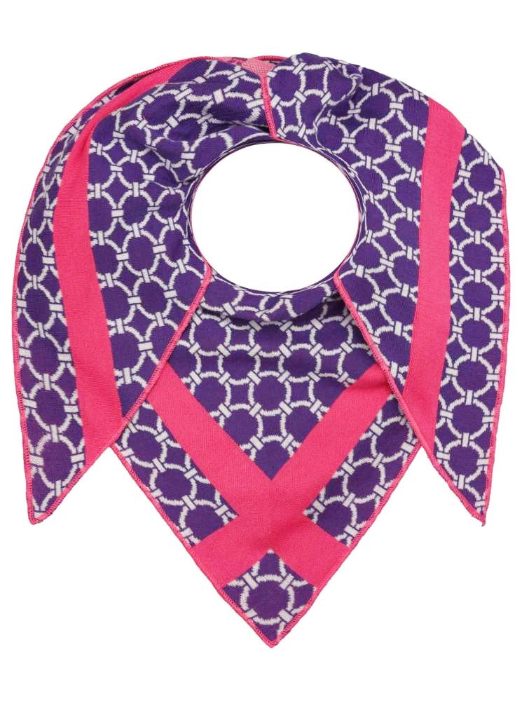 💕 Zwillingsherz Dreieckstuch "Frau der Ringe" Baumwolle Lila Pink