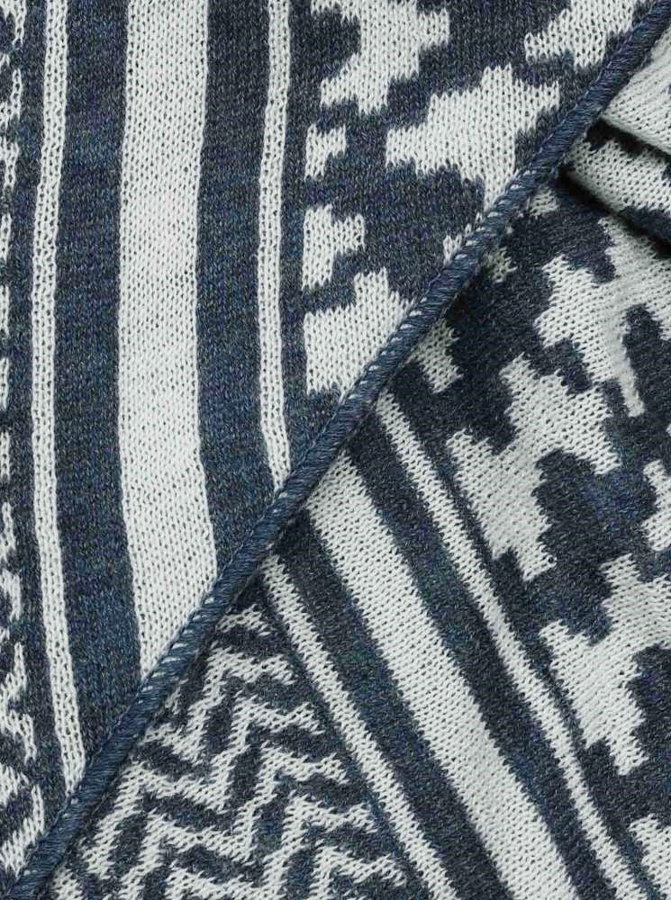 💕 Zwillingsherz Dreieckstuch "Liv" Pali-Muster Baumwolle Blau