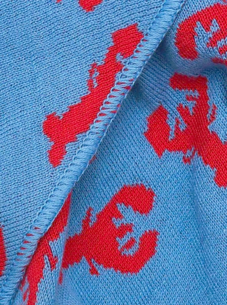 💕 Zwillingsherz Dreieckstuch "Hummerliebe" Baumwolle Jeansblau