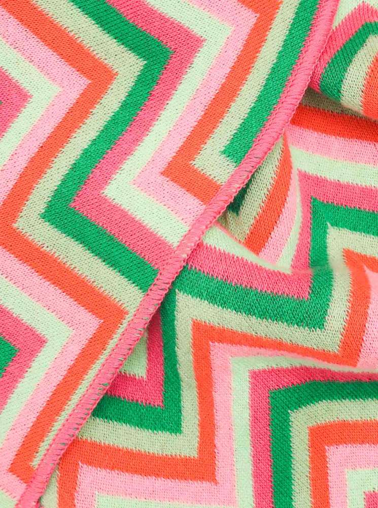 💕 Zwillingsherz Dreieckstuch "Nessi" Baumwolle Grün Pink Orange