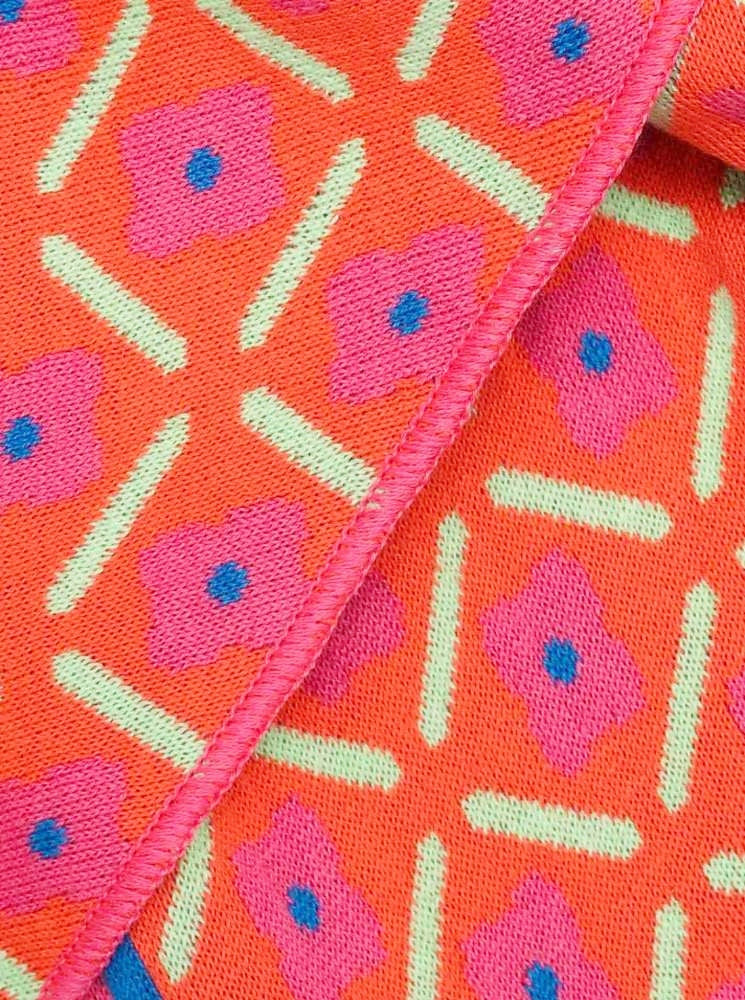 💕 Zwillingsherz Dreieckstuch "Wonderland" Baumwolle Orange