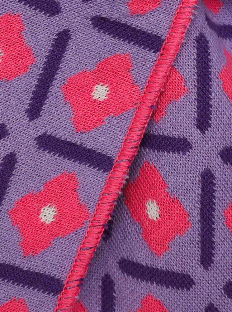 💕 Zwillingsherz Dreieckstuch "Wonderland" Baumwolle Lila Pink