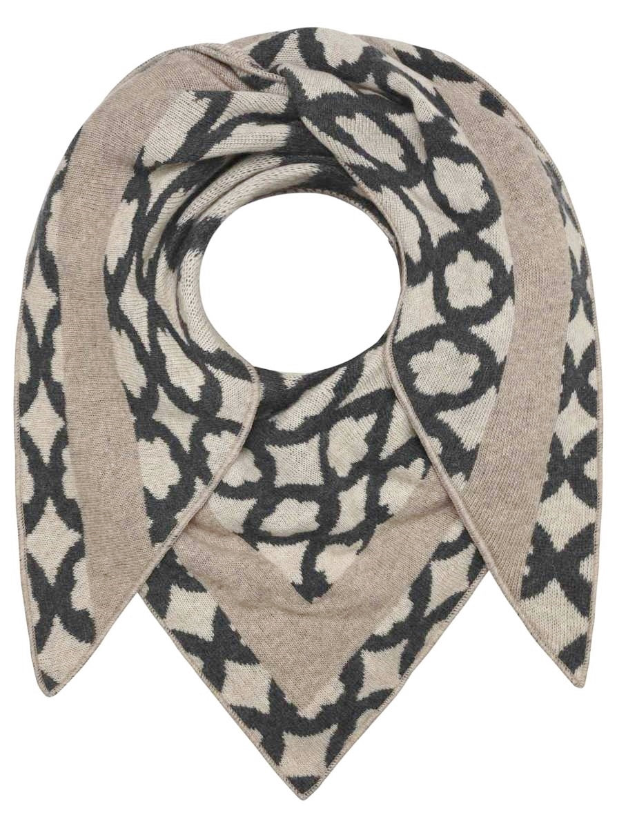 💕 Zwillingsherz Dreieckstuch "Hanna Maria" Wolle Kaschmir Beige