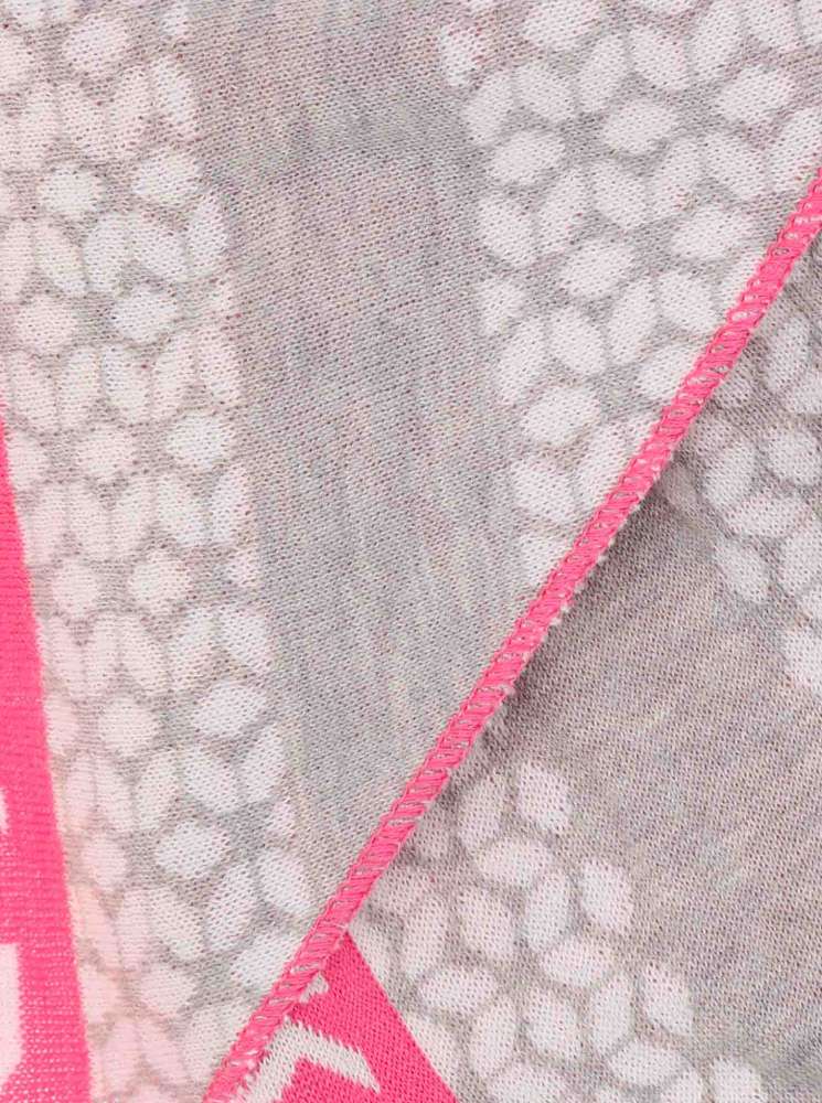 💕 Zwillingsherz Dreieckstuch "Eika" Baumwolle Grau Pink