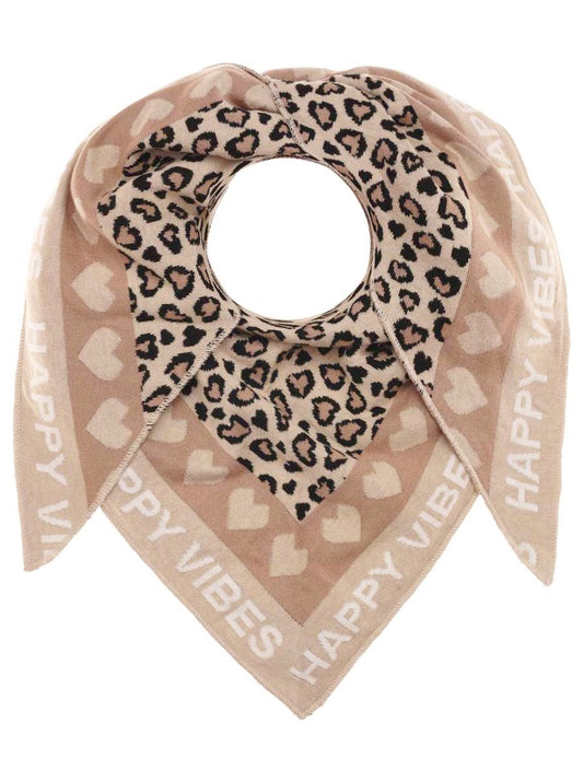 💕 Zwillingsherz Dreieckstuch "Micha" Baumwolle Beige