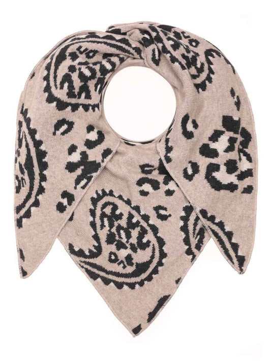💕 Zwillingsherz Dreieckstuch "Alexa" Wolle Kaschmir Beige