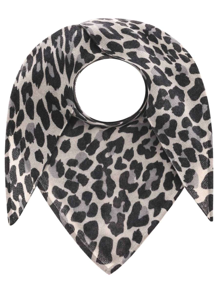 💕 Zwillingsherz Dreieckstuch "100 % Cashmere Leo" Kaschmir Hellgrau