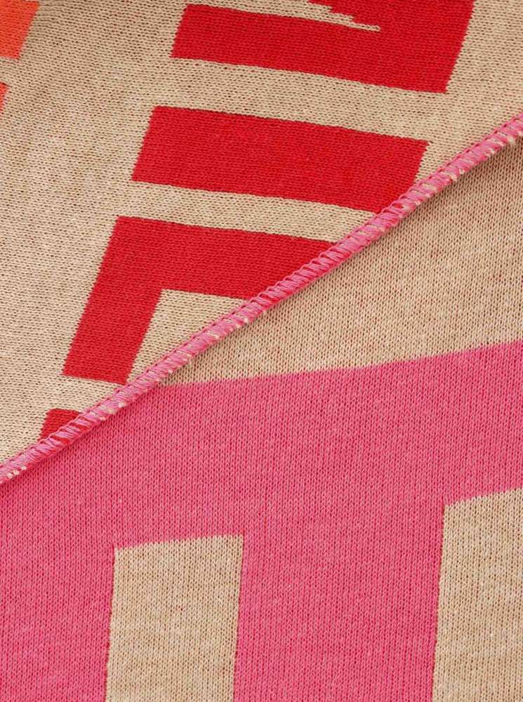 💕 Zwillingsherz Dreieckstuch "Große Freude" Baumwolle Beige Pink Orange