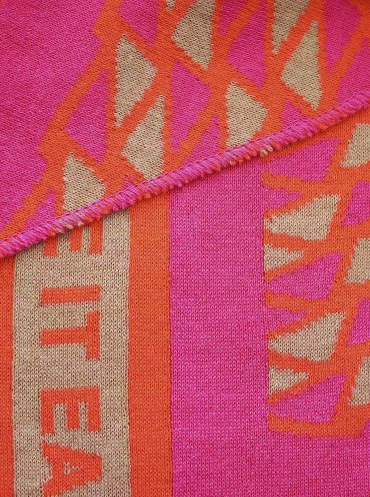 💕 Zwillingsherz Dreieckstuch "Take it easy" Baumwolle Beige Pink Orange