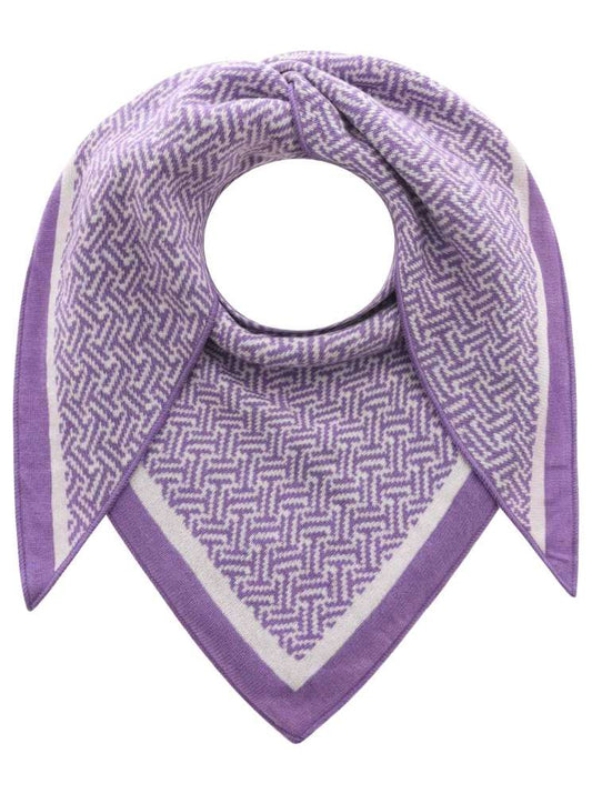 💕 Zwillingsherz Dreieckstuch "Winter Twist" Wolle Kaschmir Flieder