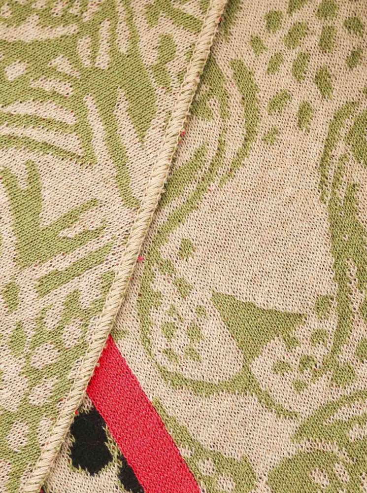 💕 Zwillingsherz Dreieckstuch "Angry Leo" Baumwolle Khaki
