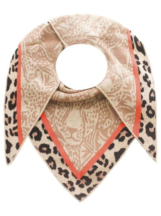 💕 Zwillingsherz Dreieckstuch "Angry Leo" Baumwolle Beige