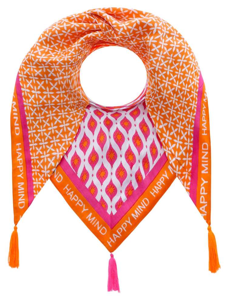 💕 Zwillingsherz Dreieckstuch "Lani" Bambus Orange